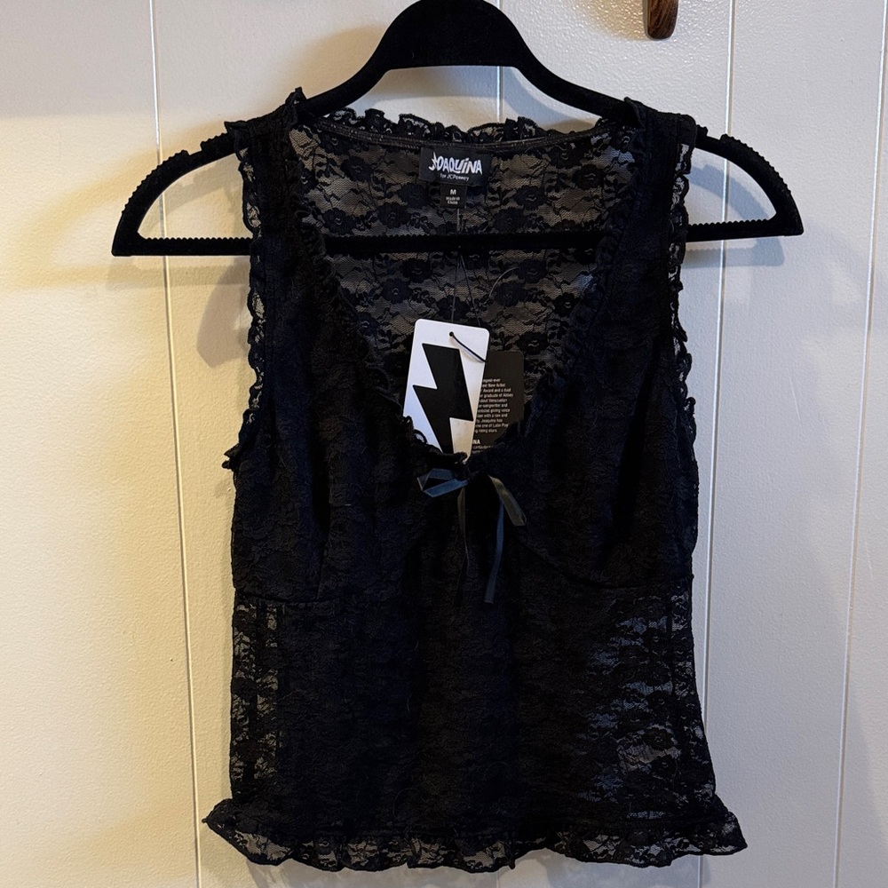 JCPenney Elegant Black Lace Camisole
